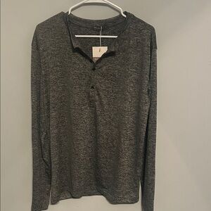 Men's Long Sleeve Charcoal Tee